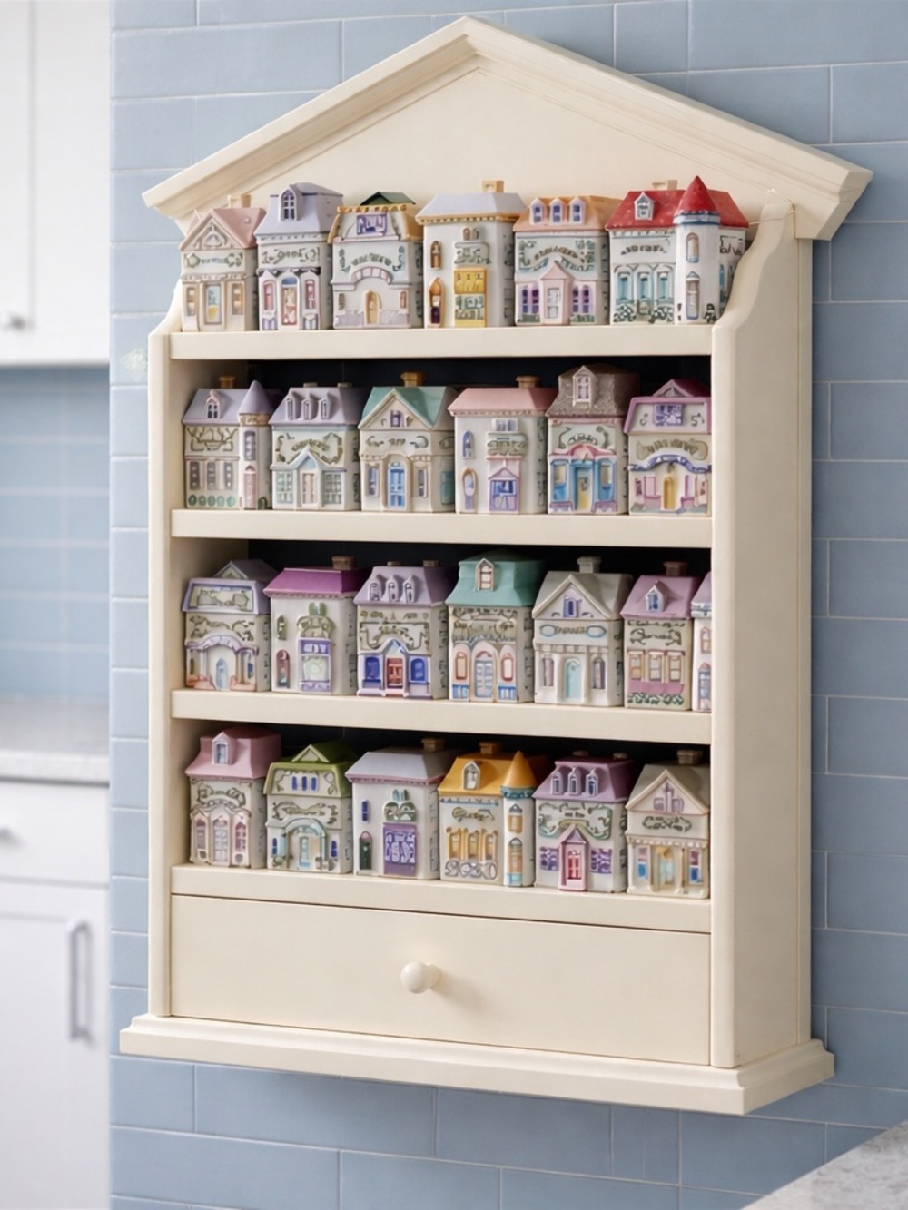 Lenox Spice Village Inspired Wooden Rack.  New in Box.  White.
